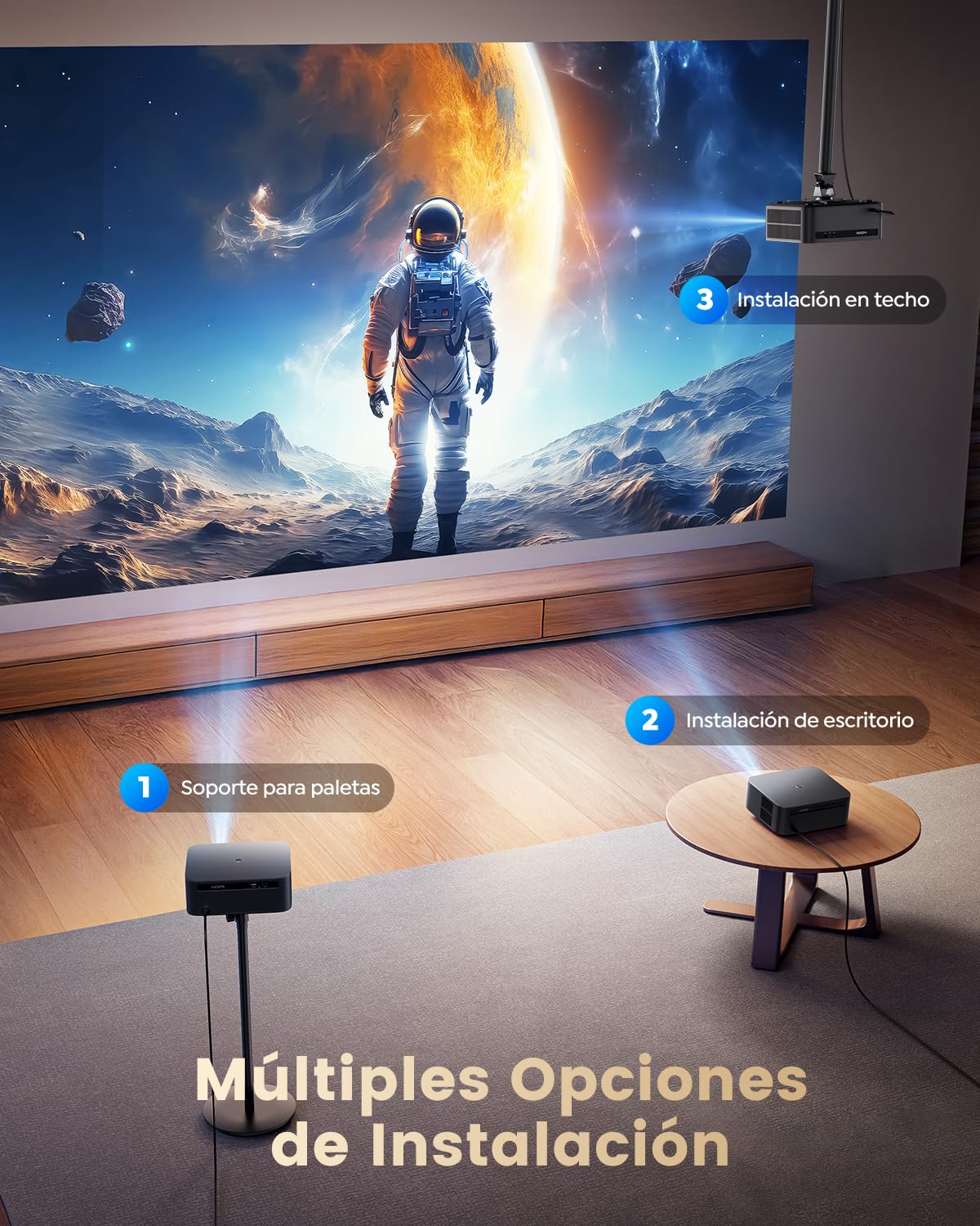 Proyector 4K【1500 ANSI/Google TV/Netflix Ready】 WiMiUS Proyector Full HD 1080P Nativo, Auto Focus/Keystone, WiFi 6&Bluetooth 5.2, Control de Voz Projector en Casa/Exterior (Negro)