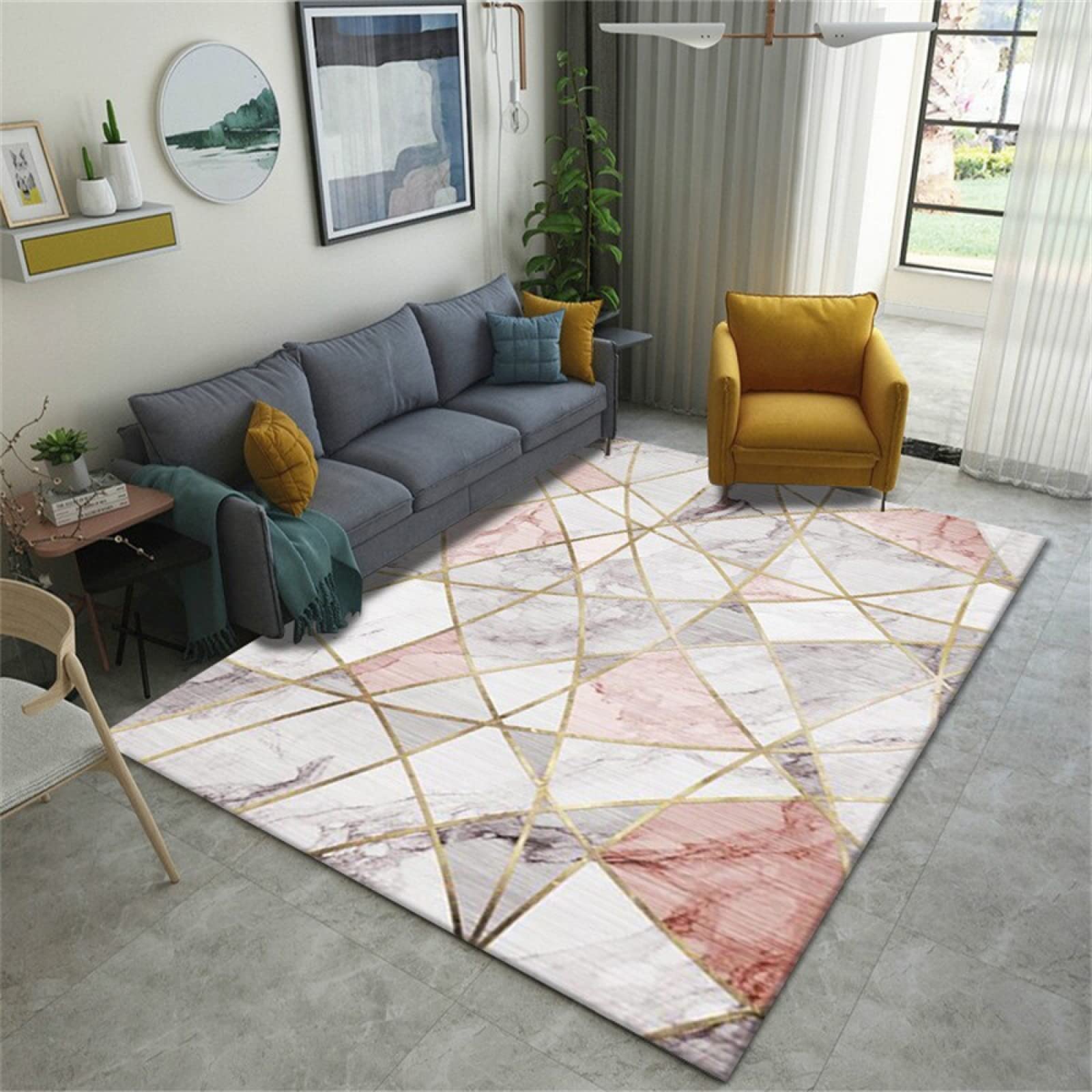 Tapis moderne non toxique grand format pour chambre bébé et salon