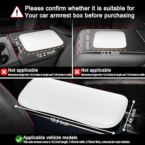 Miniatura 7 de Amiss Almohadilla de consola central de automóvil funda universal impermeable para reposabrazos de automóvil accesorios interiores de automóvil