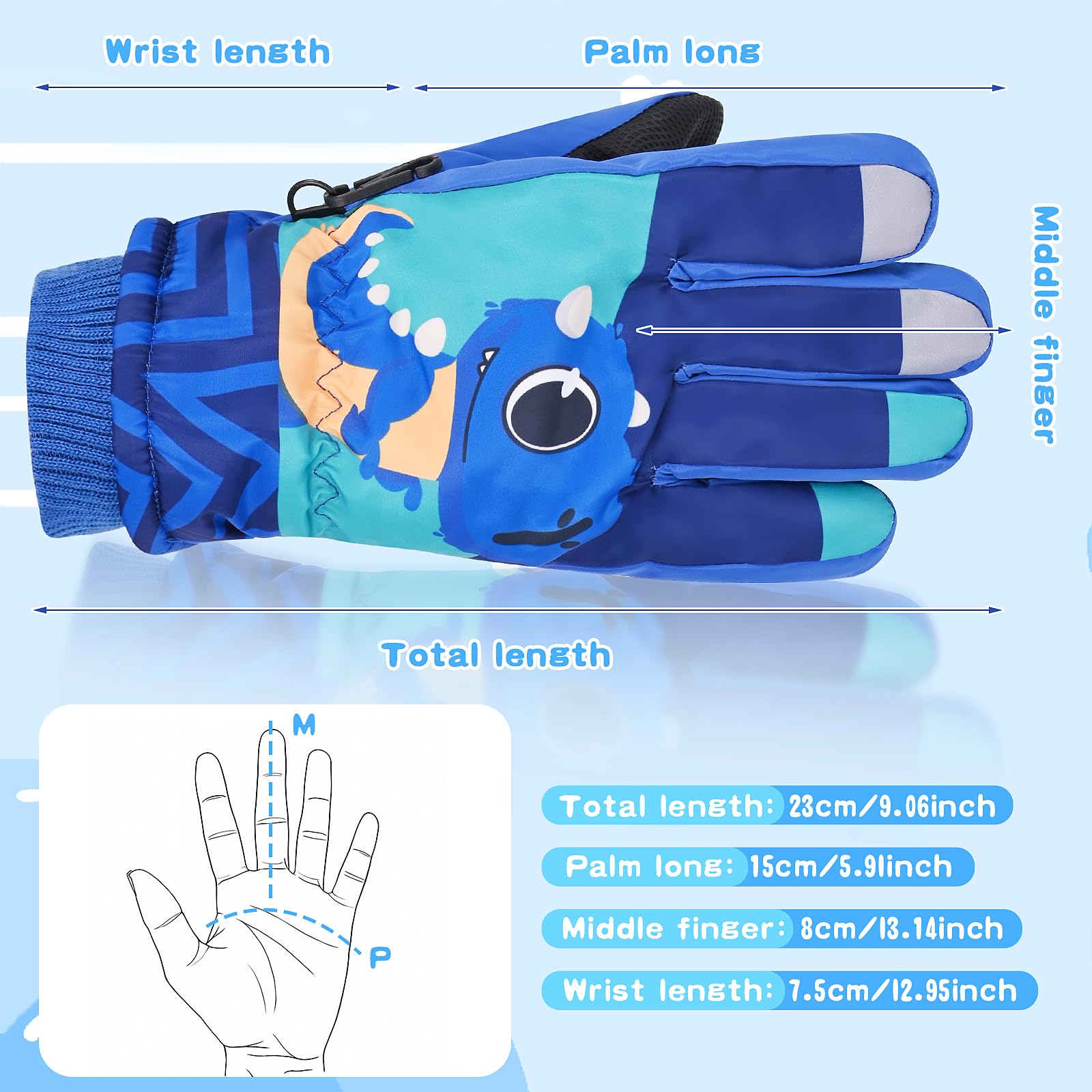 Gants De Ski Enfants Blumacht - Imperméables Et Chauds - Pour 8-14 Ans - Snowboard, Luge