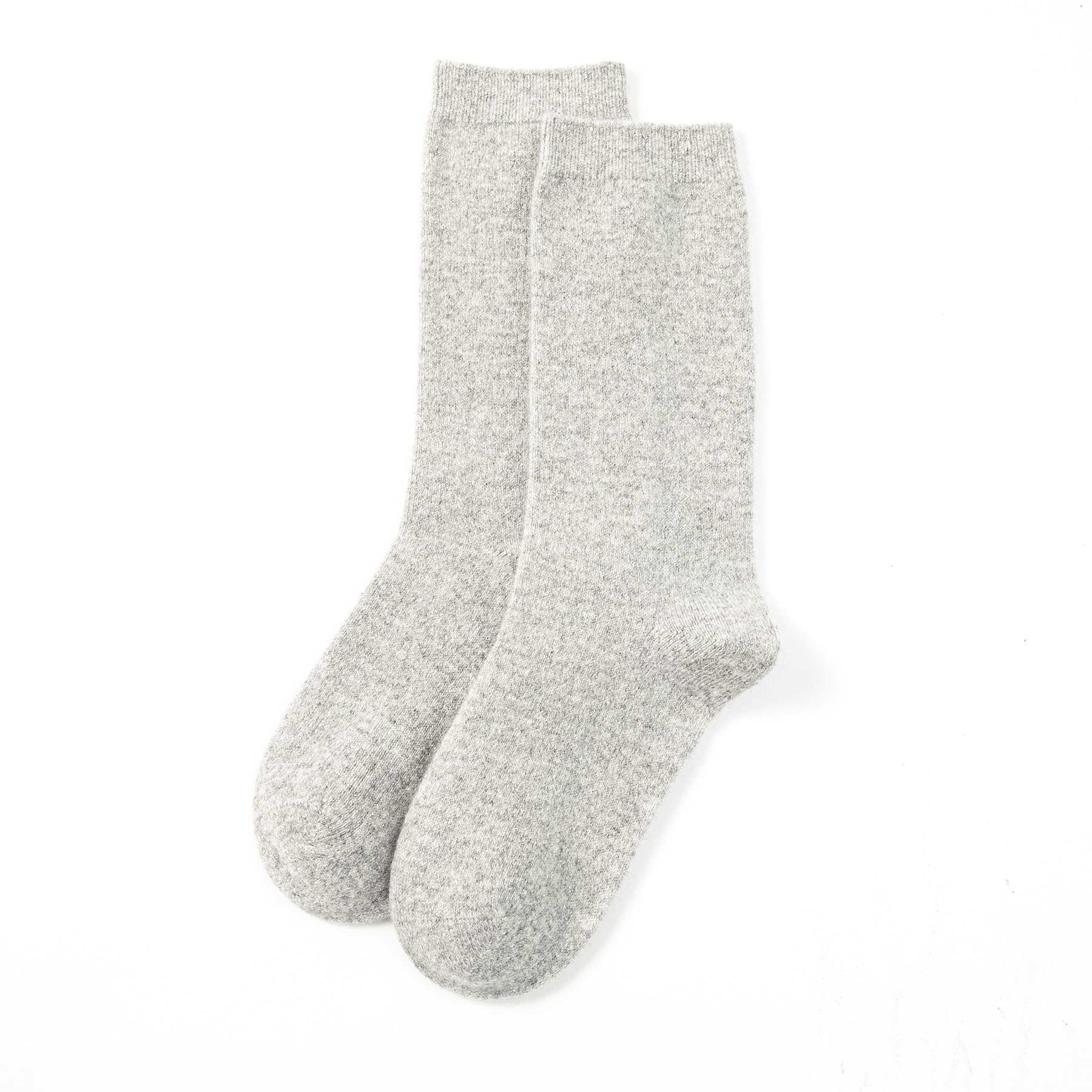 Lindoro 100% Pure Cashmere Unisex Bed Calf Socks, Super Soft and Warm Fluffy Socks for Women and Men