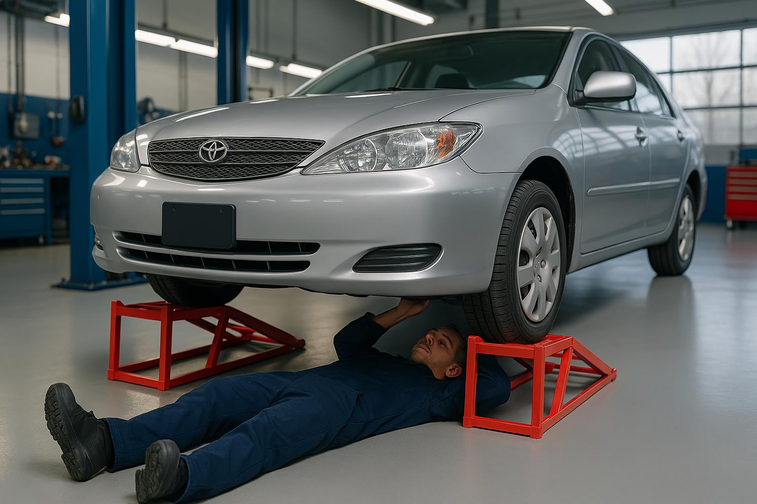 Coppia di Rampe per Carico Auto 1T - Altezza 82 cm - Ideale per Officine ed Emergenze | Robusta e Sicura