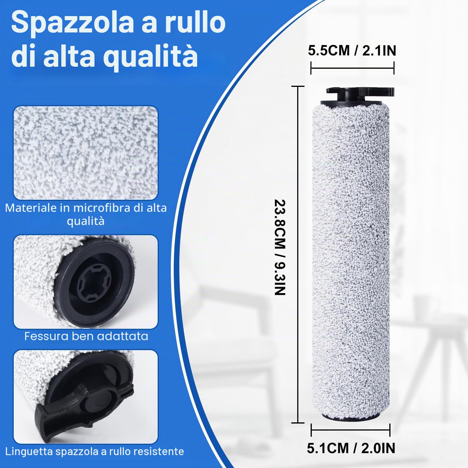 Rullo Spazzola di Ricambio e Filtri HEPA per Bissell Crosswave HF2/3845N/3831 Aspirapolvere Con Filo, 2 Spazzole a Rullo + 2 Filtri HEPA + 1 Spazzola per la Pulizia