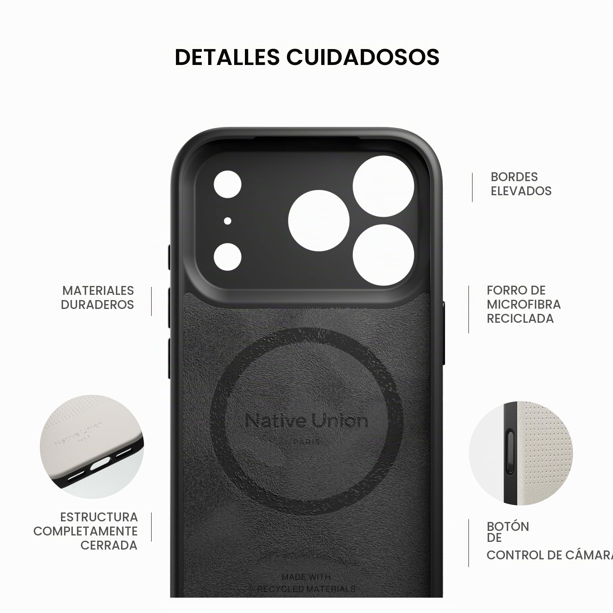 Native Union Funda Active - MagSafe - Diseño Resistente - Materiales Reciclados - Protección Anticaídas de 10 pies - iPhone 17 Pro (Piedra Arenisca)