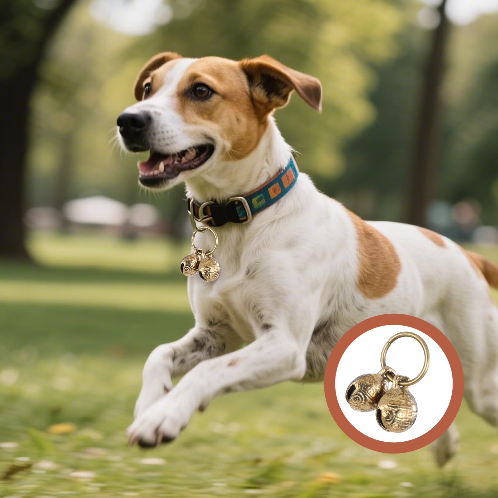 4 Stück Hundeglocke Katzenglocke, Extra Laute Katzen Hundeglocken Messing Haustier Tracker Glocken Halsbandglocke Anti-Verlust-Training Haustier-Anhänger-Zubehör Glocken für kleine Hunde und Katzen