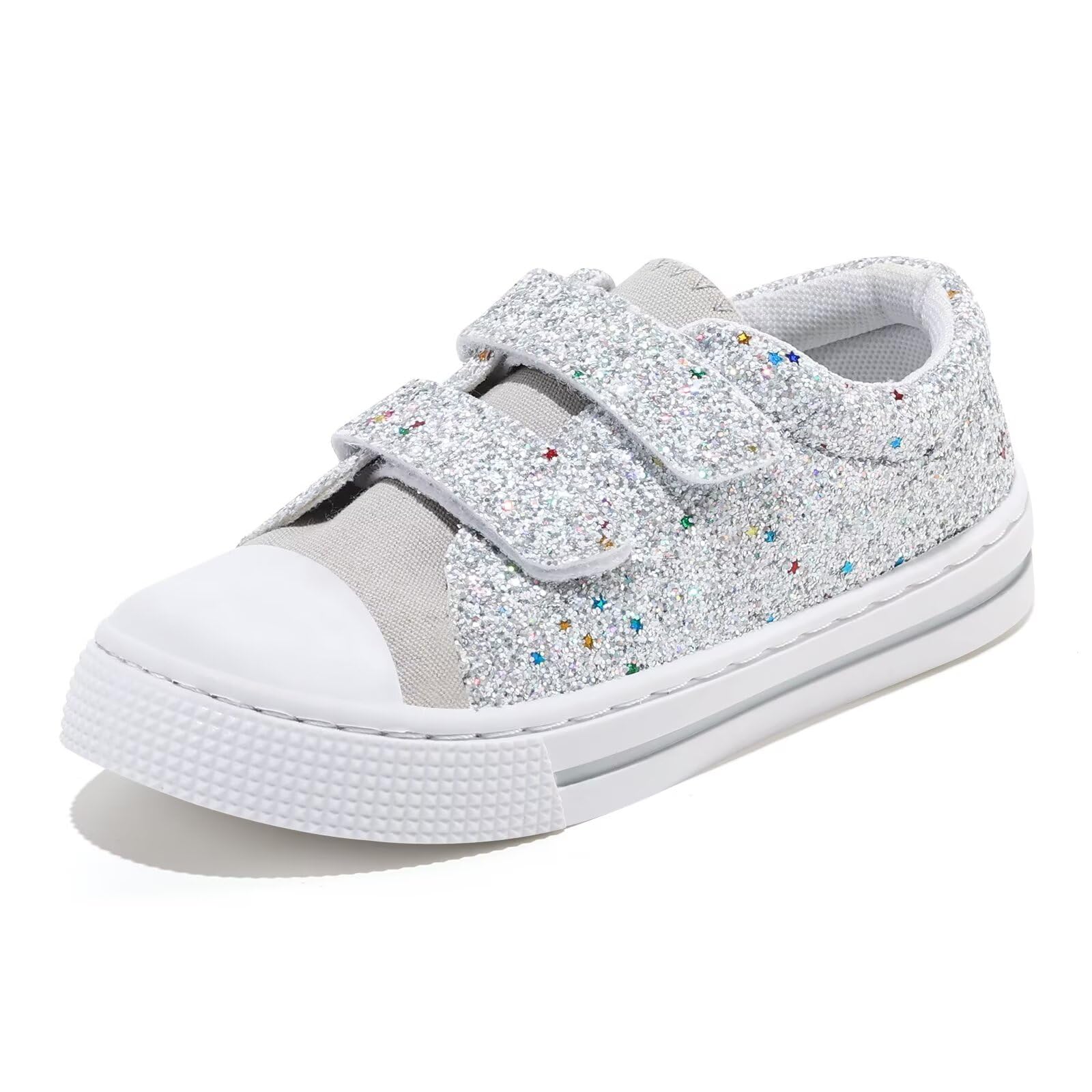 FUNCOO PLUSBoys Trainers Girls Canvas Shoes Easy Fasten Casual Fashion Trainers for Kids Toddler