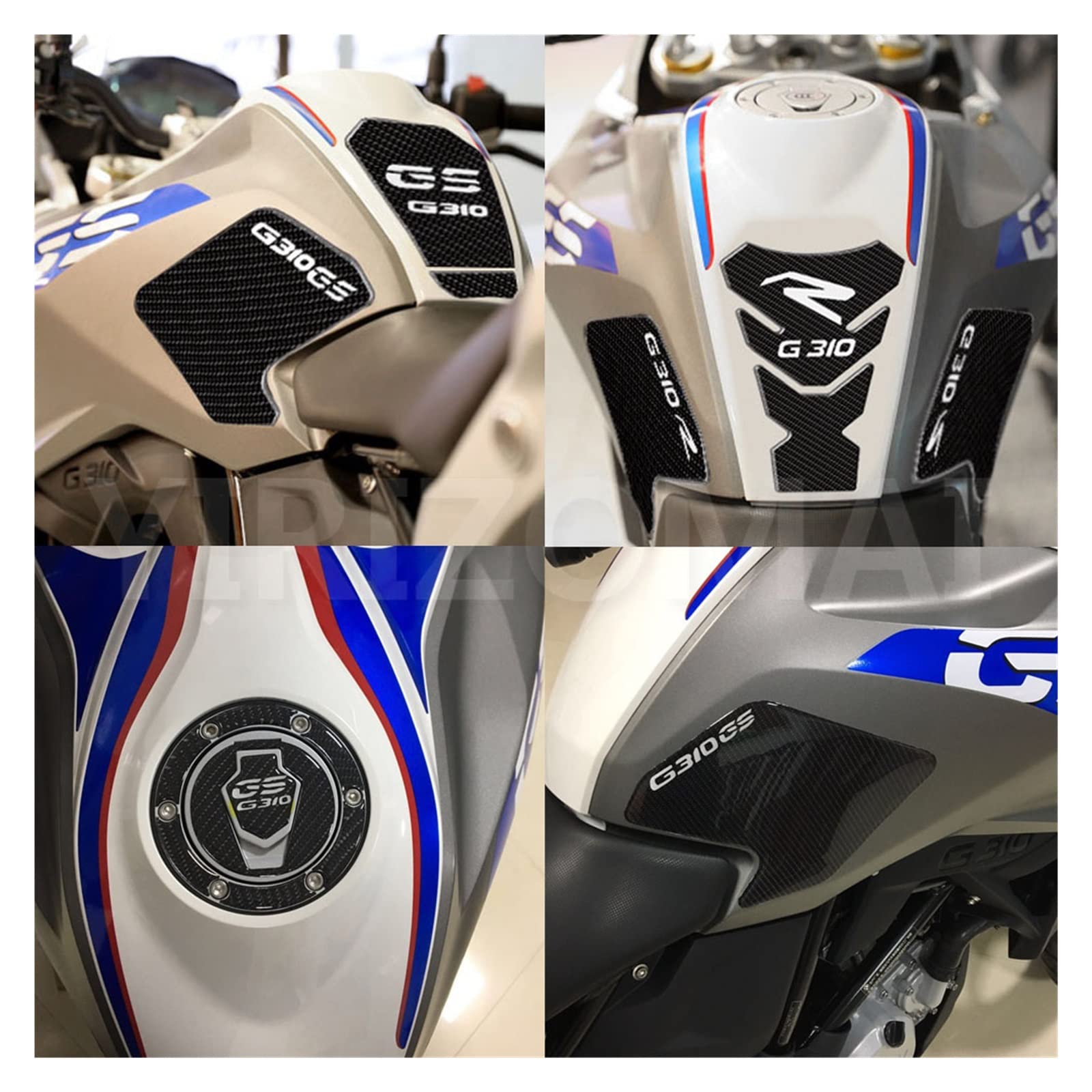 Pegatinas Antideslizantes Para Tanque De Combustible – Calcomanías De Goma Protectoras Compatibles Con BMW G310GS (G310 GS 310GS) Color C