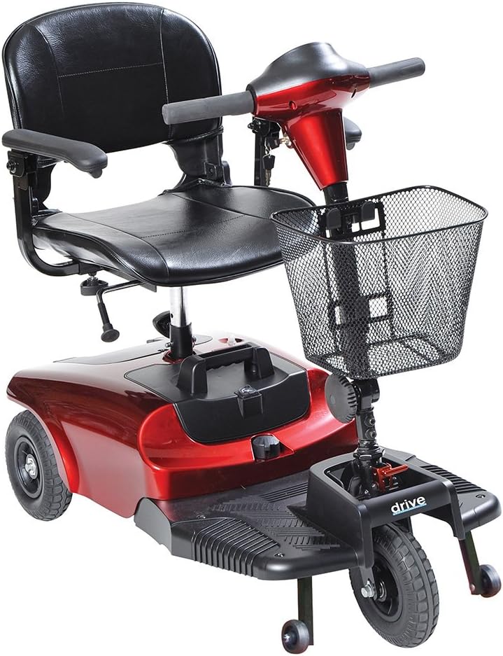 Driver Medical S38600 Bobcat 3 Wheel Compact Scooter, Red