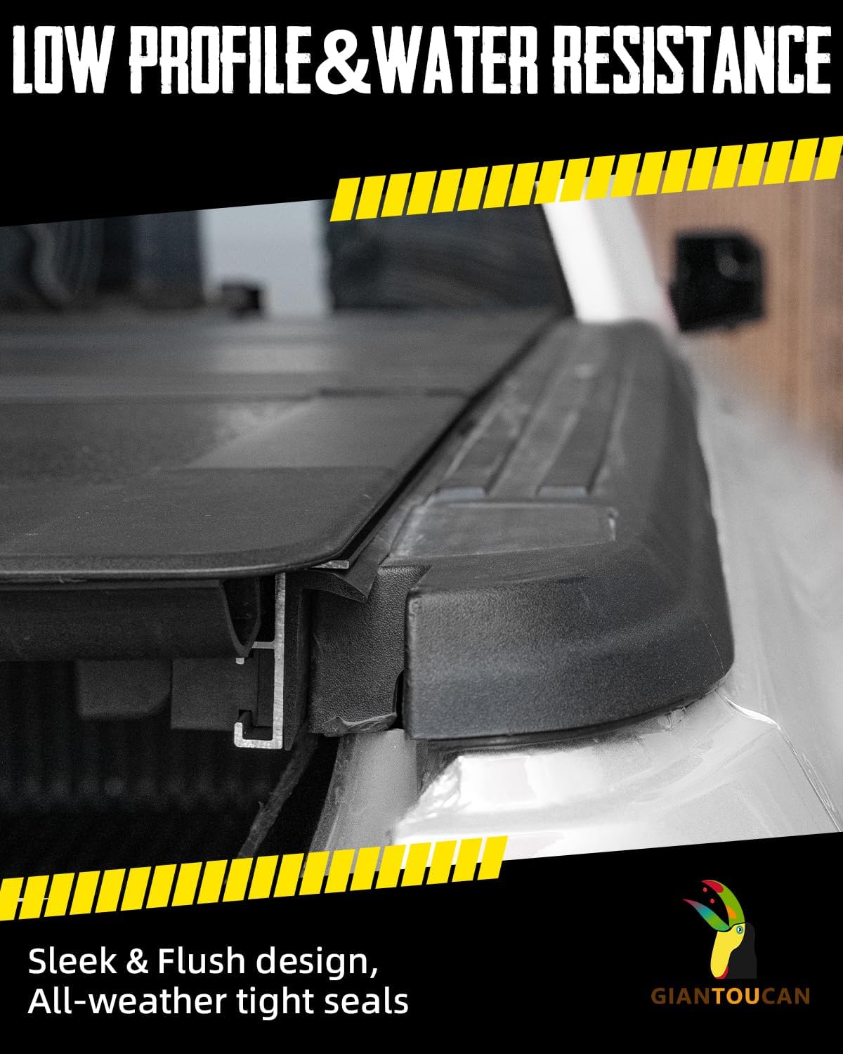 Flip-up Hard Folding Tonneau Cover compitable with 2019-2026 Chevy Silverado/GMC Sierra 1500 6.6ft(78.9") Bed, Not for CarbonPro Bed, Low Profile Style