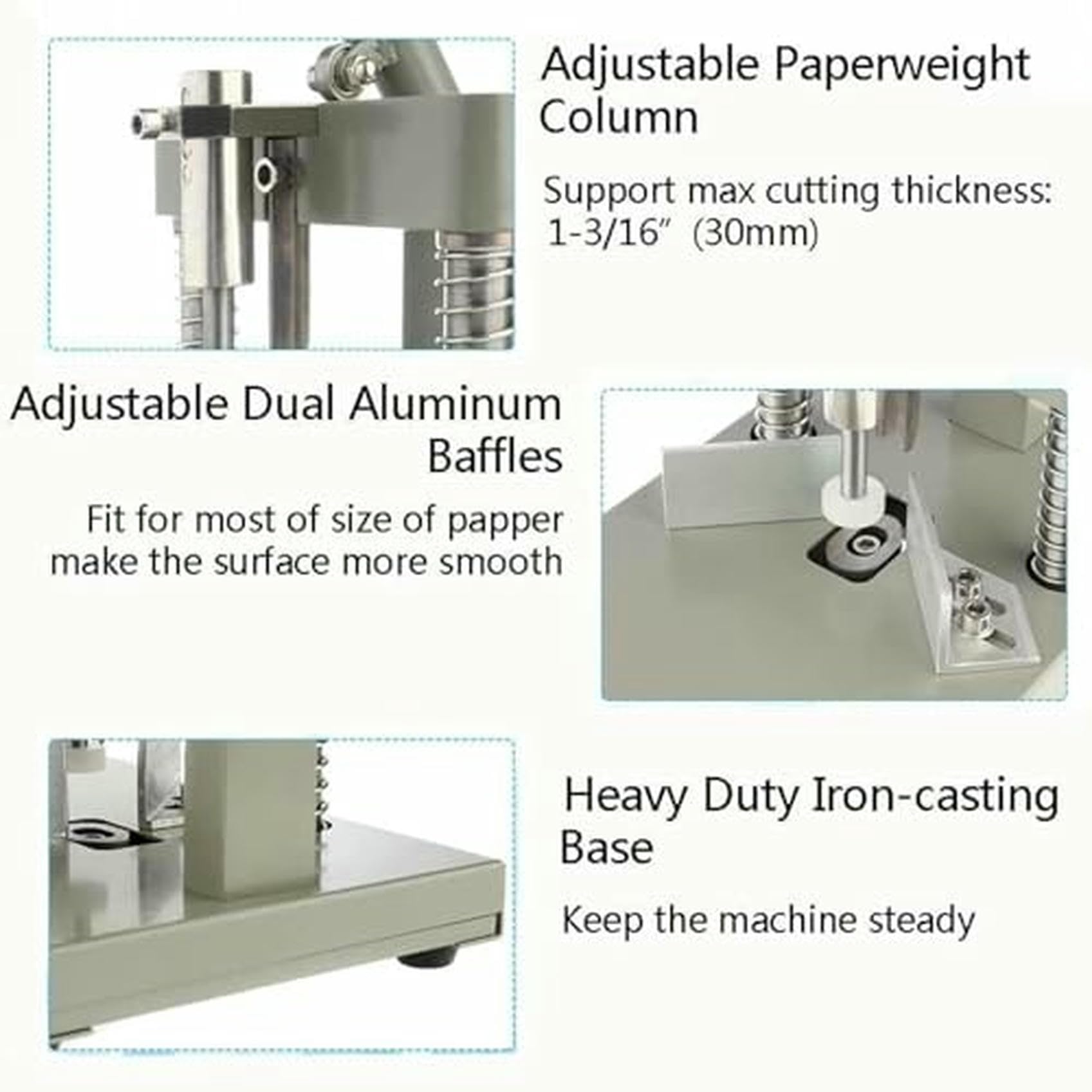 Esta Perforadora de Alta Resistencia para Papel y plásticos, troqueladora de hasta 30 mm de Grosor, Herramienta para Manualidades y Scrapbooking