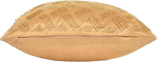 Miniatura 4 de Almohada amarilla con cuentas a mano para sofá, funda de almohada decorativa única, paquete de 2 fundas de almohada amarillas, funda de almohada