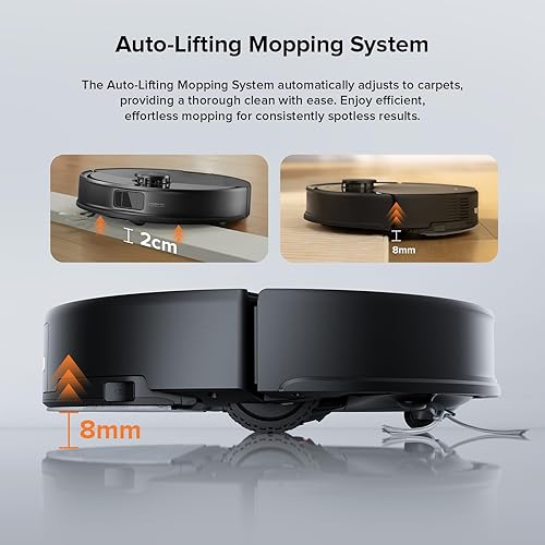 Miniatura 5 de roborock Q10 X5 Robot Aspirador y Trapeador Combo, 10,000 Pa HyperForce, Sistema Dual Antienredos, Elevación Automática de Fregona, Cepillo Rascador