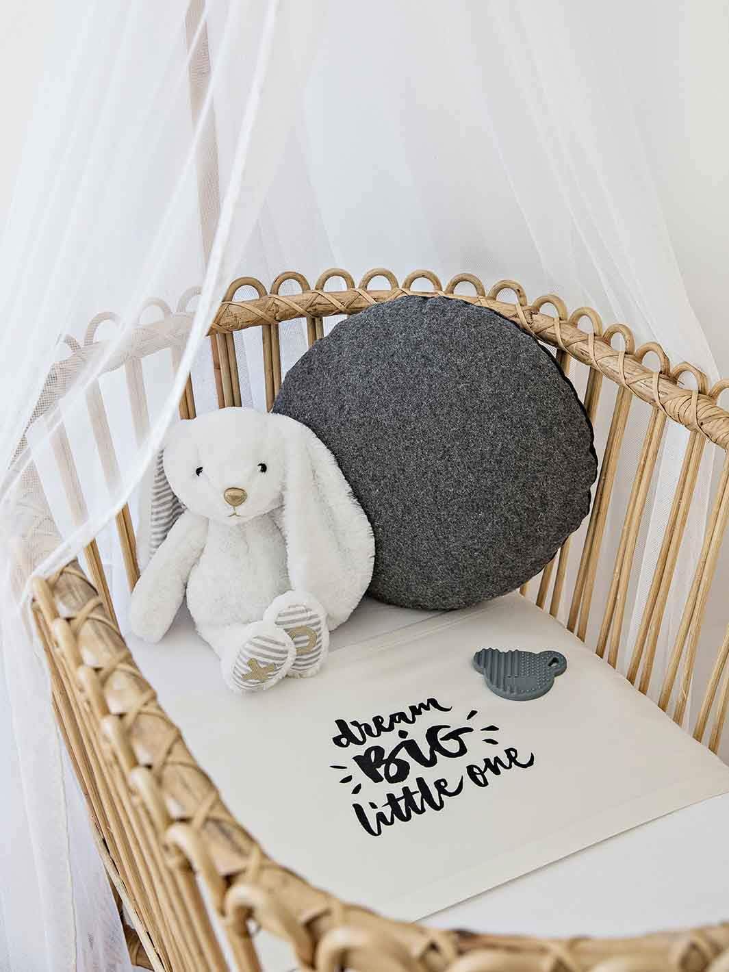 Ivory Silk Bassinet Sleeve | 41" x 14" | Machine Washable | Modern Style | SIDS Safe