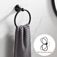 Vista 4 de BGL Bathroom Hardware Set Matte Black Adjustable Expandable Bath Towel Bars Bathroom Accessory Set Towel Racks 8-Pieces Wall Mount 8 piezas negro