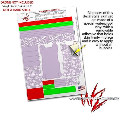 Miniatura 4 de Pegatina para la piel, 2 unidades, para DJI Ryze Tello Drone Solids, colección Lavender Drone, no incluida.