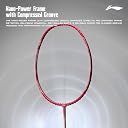 Li-Ning Li-Ning G-Force 3900 II Superlite Strung Badminton Racket with Full Cover | 5U | Maximum Tension ≤ 30 Lbs (DK Red/Navy) gallery image