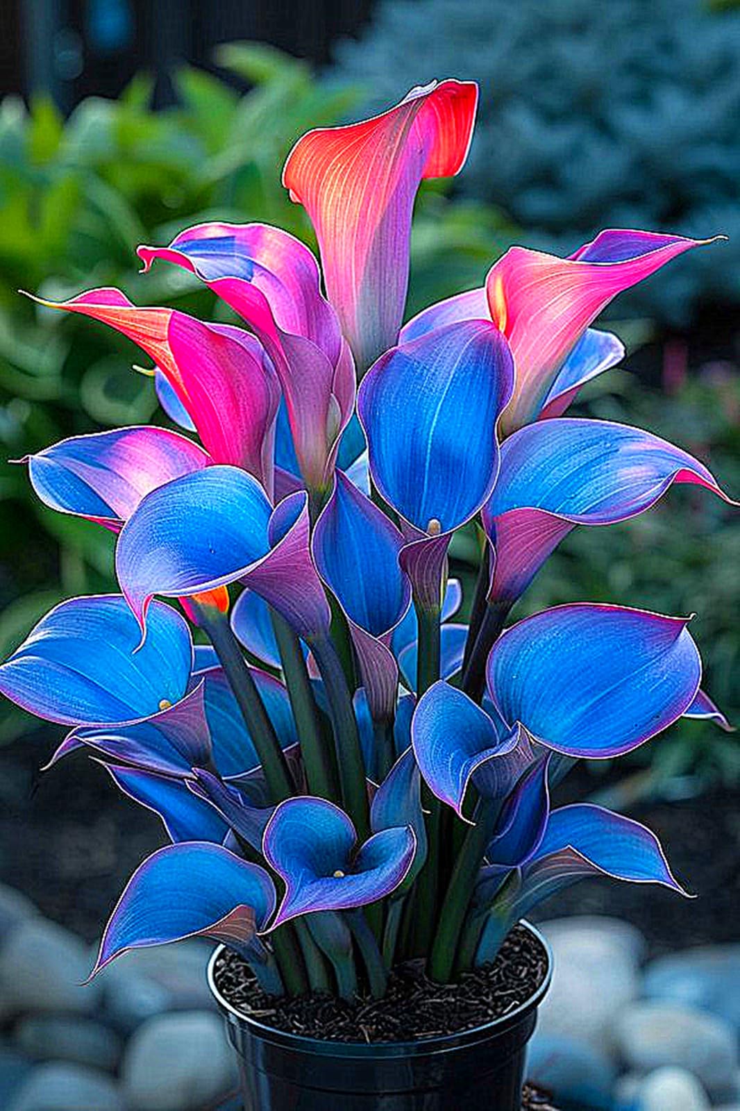 Calla Lily Plants for Sale, Good for Containers,Calla Lily Mix,Golden Jade Carving Feels Beautiful-4bulbs-B