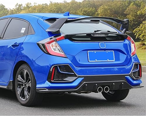 Miniatura 3 de NINTE Alerón para Honda Civic 5Dr 2016-2021 Hatchback, ABS pintado negro brillante estilo Type-R estilo trasero maletero divisor ala