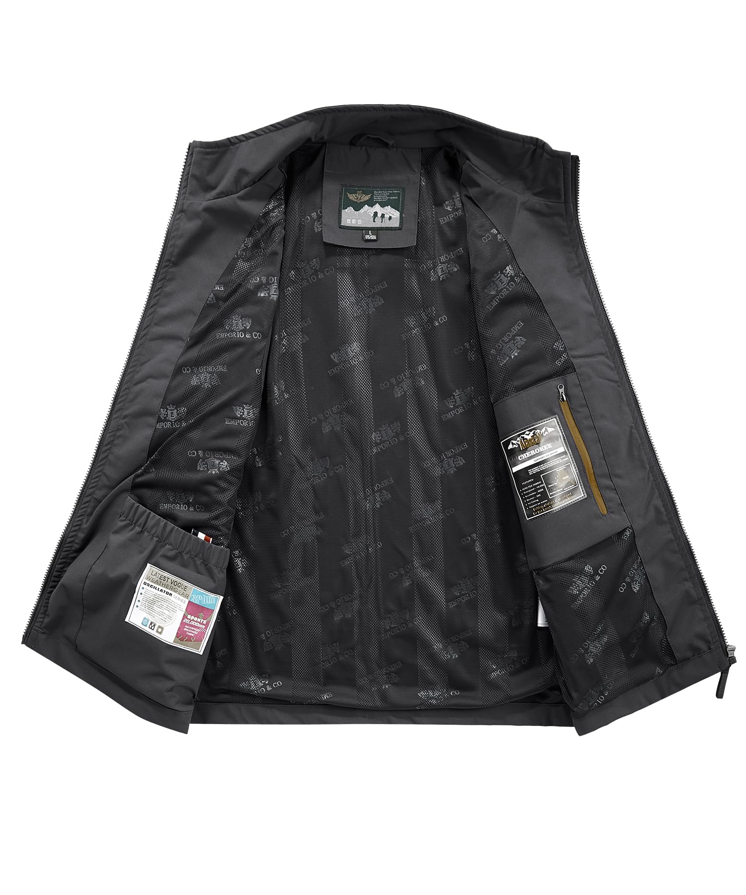 Chaleco de Pesca con múltiples bolsillos para Hombres Ligero Chaleco Sin Mangas de Secado Rápido Transpirable Aire Libre Chaleco de Trabajo Casual Chaqueta para Viajes Fotografía Caza