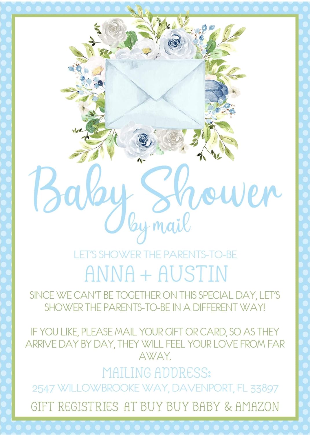 Amazon Com Boys Blue Baby Shower By Mail Invitations Virtual Baby Shower Invitation Card Sets With Matching Return Address Labels Far Away Baby Shower Invitations Handmade Products Amazon Com Boys Blue Baby Shower By Mail Invitations Virtual Baby Shower Invitation Card Sets With Matching Return Address Labels Far Away Baby Shower Invitations Handmade Products