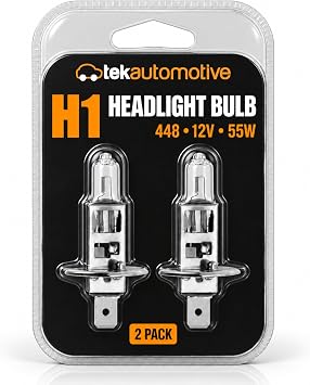 Tek Automotive H1 Headlight Bulb 448 12V 55W H1 Bulb Halogen Twin Pack