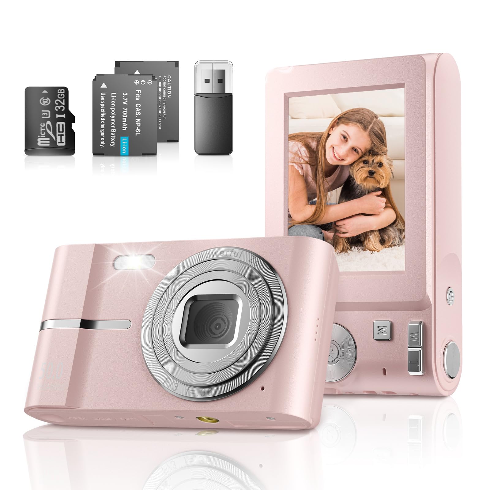 Fotocamera Digitale FAYIBUY 50MP 1080P | Zoom 16X | Per Bambini E Principianti | Con Scheda 32GB - Foto 8
