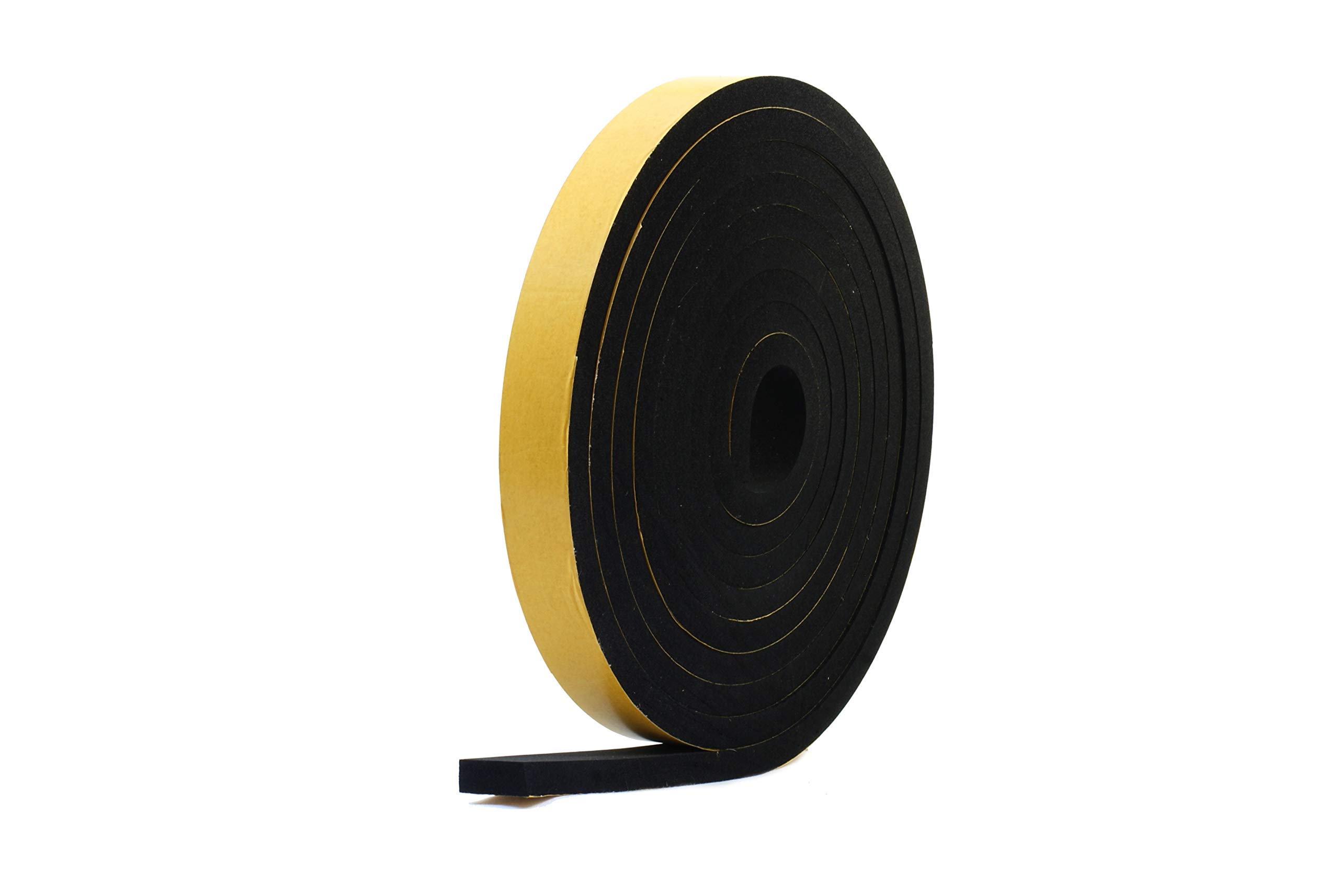 RS® Neoprene Rubber Self-Adhesive Sponge Strip 30mm Wide x 15mm Thick x 5m Long for Sealing, Weather Strip, Cushioning, Anti-Vibration, Anti-Slip, Gaskets & DIY