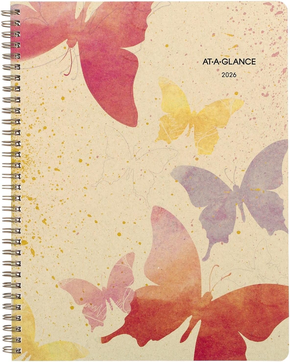 AT-A-GLANCE 2026 Watercolors 8.5" x 11" Weekly-Monthly Planner, Multicolor Paper Cover (791-905G-26)