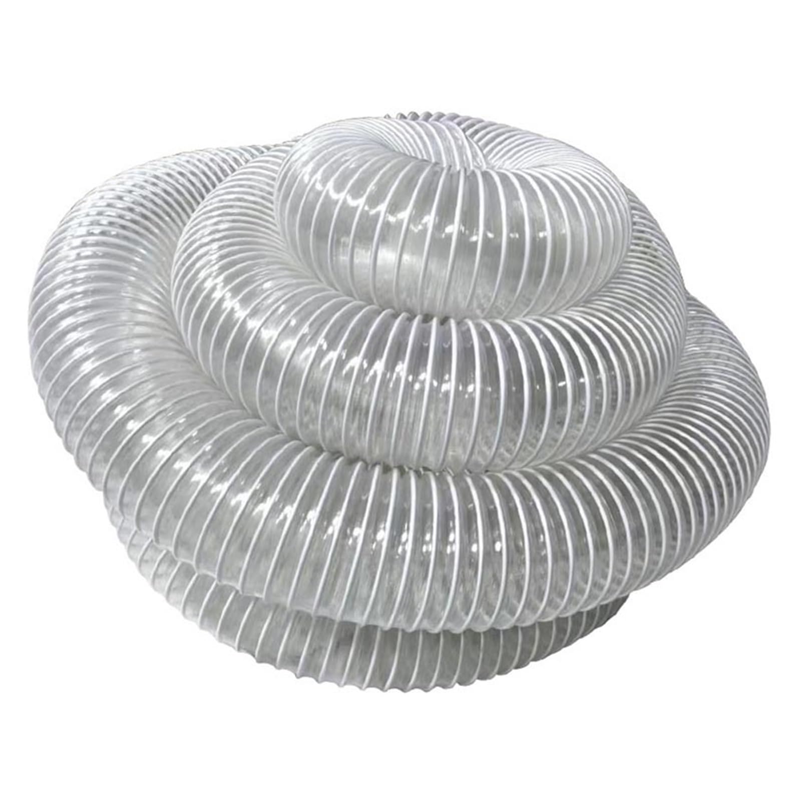 Tubo flessibile in poliuretano, PVC trasparente con filo di acciaio, design ondulato, lunghezza 1 metro, diametro interno 25-100 mm, soluzione di ventilazione durevole
