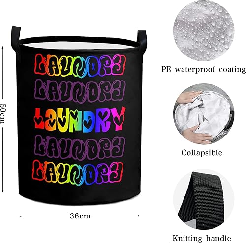 Miniatura 5 de Cesta de ropa sucia con nombre personalizado con texto personalizado para dormitorio sala de estar niños y niñas