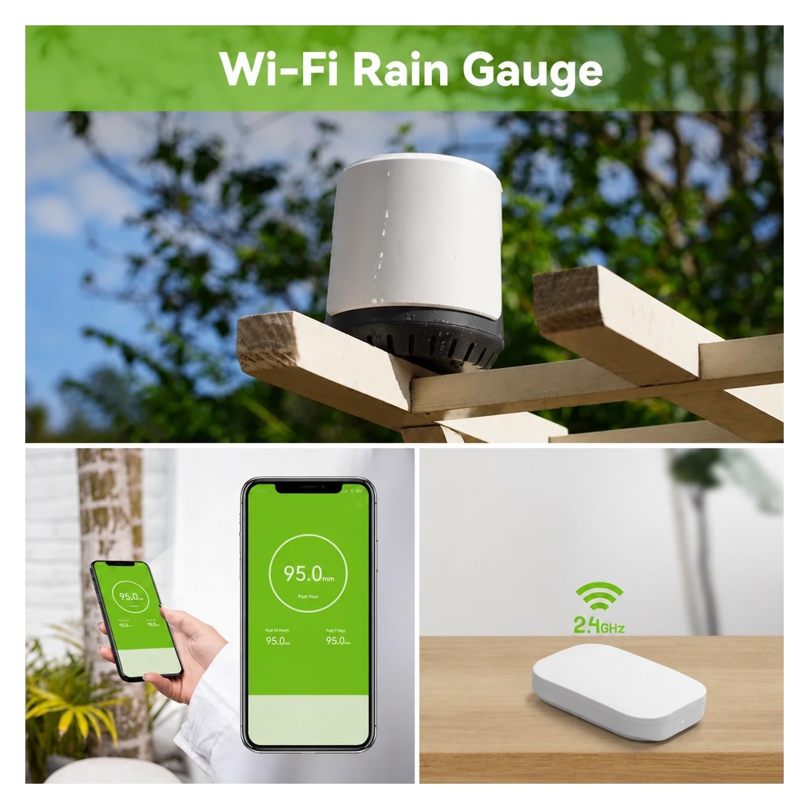 Inteligentny Kolektor Deszczu WiFi,Cyfrowy monitor pogody