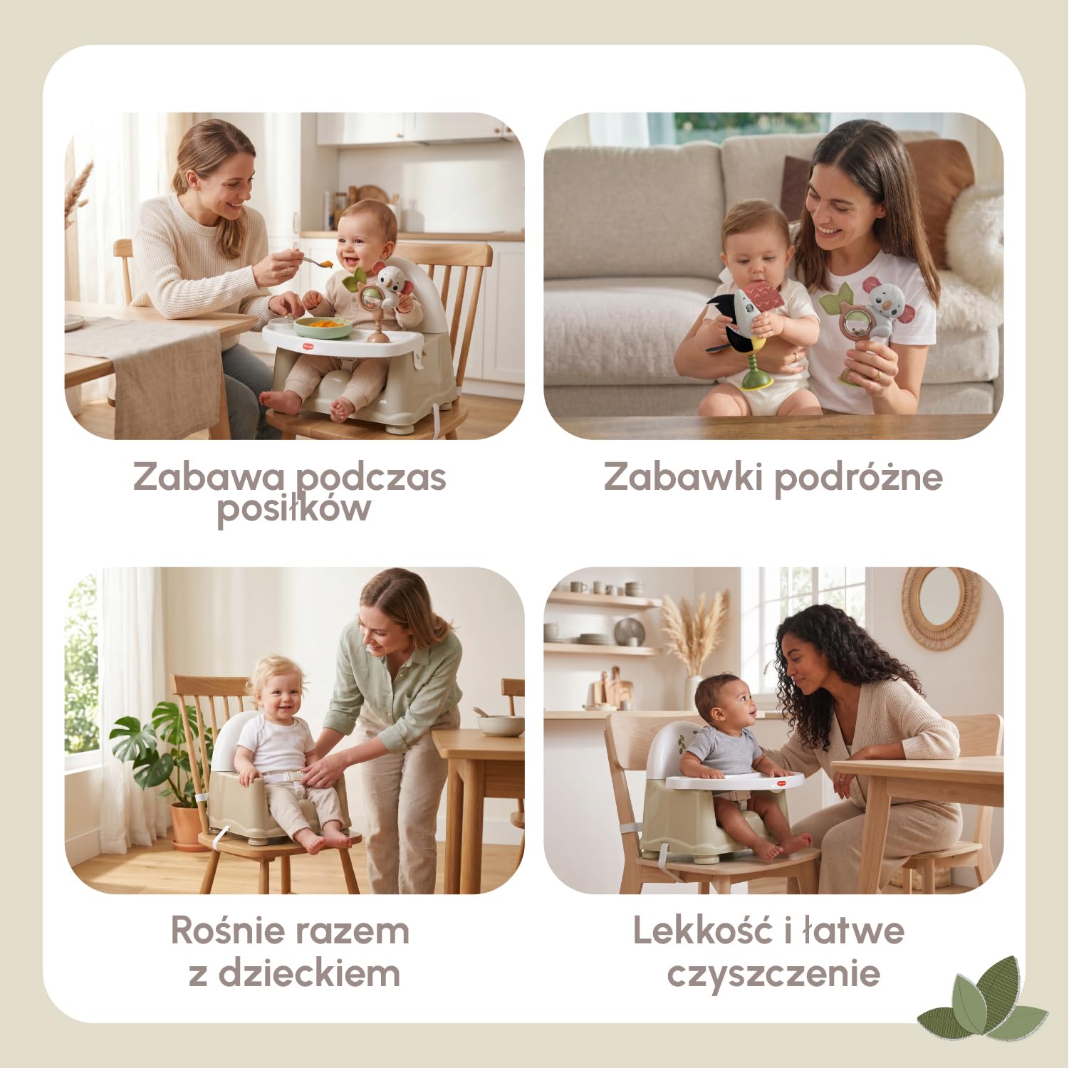 Tiny Love Wielofunkcyjne Siedzisko Podwyższające 2w1, Beżowy, Boho Chic