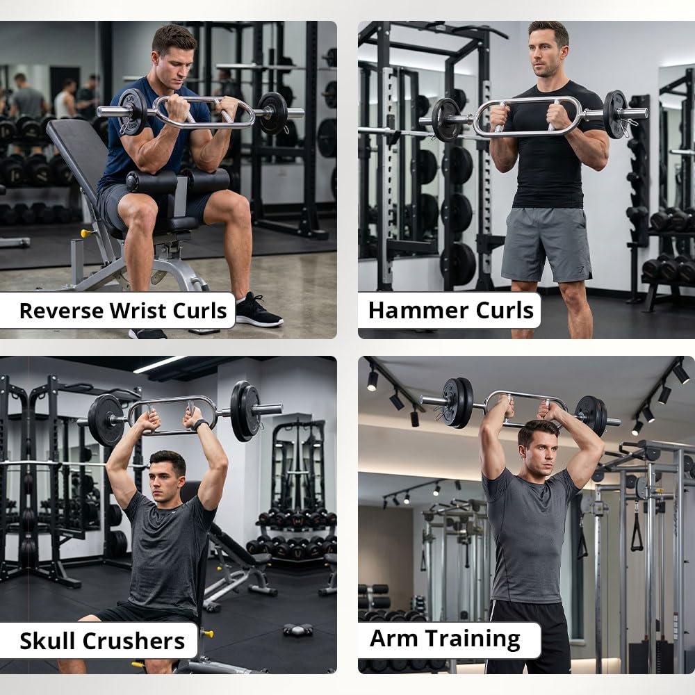 MAXSTRENGTH Olympic 5 cm trójkołowy sztanga sztanga z 2 x kołnierzami sprężynowymi trening podnoszenia ciężarów