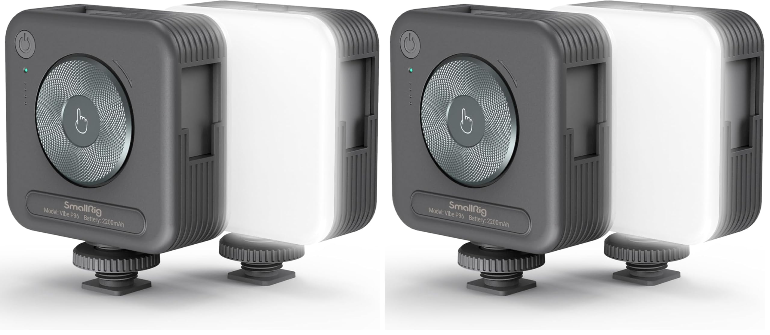 SMALLRIG P96 Luz de Video LED, Luces LED Portátiles para Cámaras, 96 Perlas LED para Iluminación de Video y Fotografía, Panel Recargable 2200mAh CRI95+ 2700-6500K - 3286B (Paquete de 2)