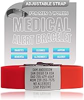 Vista 7 de Pulsera de alerta médica personalizada PRO Pulsera médica de silicona multicolor de alta calidad para hombres y mujeres Elegante pulsera