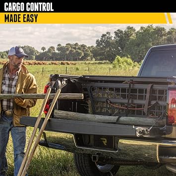 RealTruck Roll-N-Lock Cargo Manager Truck Bed Organizer | CM271 | Fits 2007 - 2013 Chevy/GMC Silverado/Sierra 5' 9 Bed (69.3)