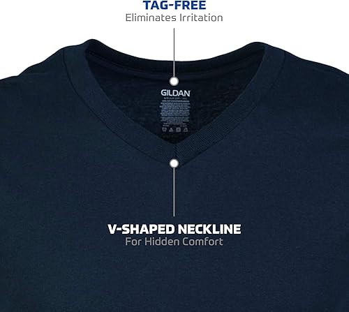 Miniatura 3 de Gildan - Camisetas de cuello en V para hombre Multipack