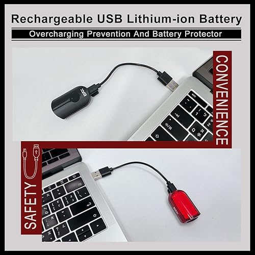 Miniatura 4 de PAX Juego de luces recargables para bicicleta de seguridad, luz delantera y trasera para bicicleta, estándar impermeable IPX4, modo de luz múltiple,