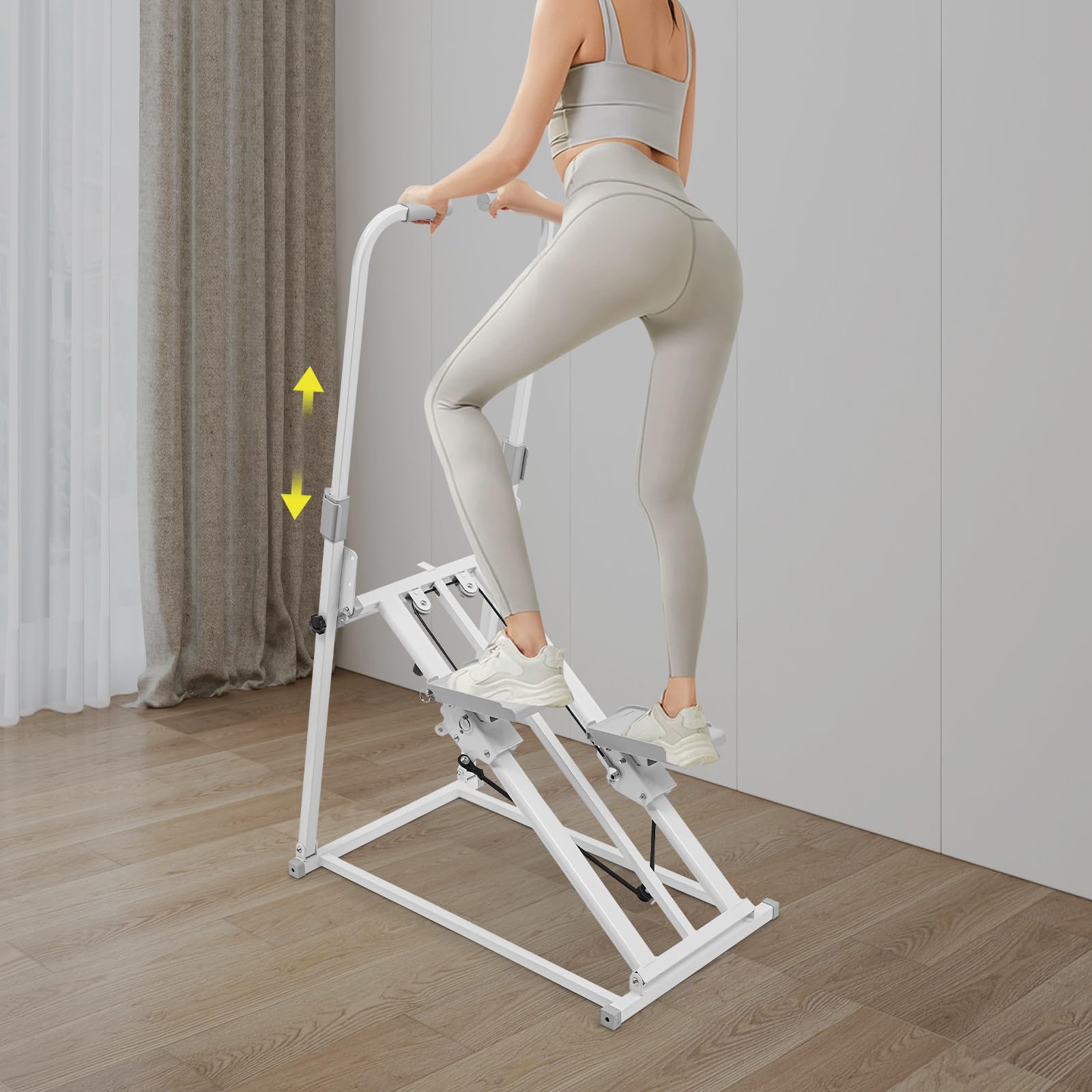 Stair Stepper para gimnasio en casa, plegable, con capacidad de 100 kg, escalador vertical, silenciosa y ajustable para entrenamiento de cuerpo entero