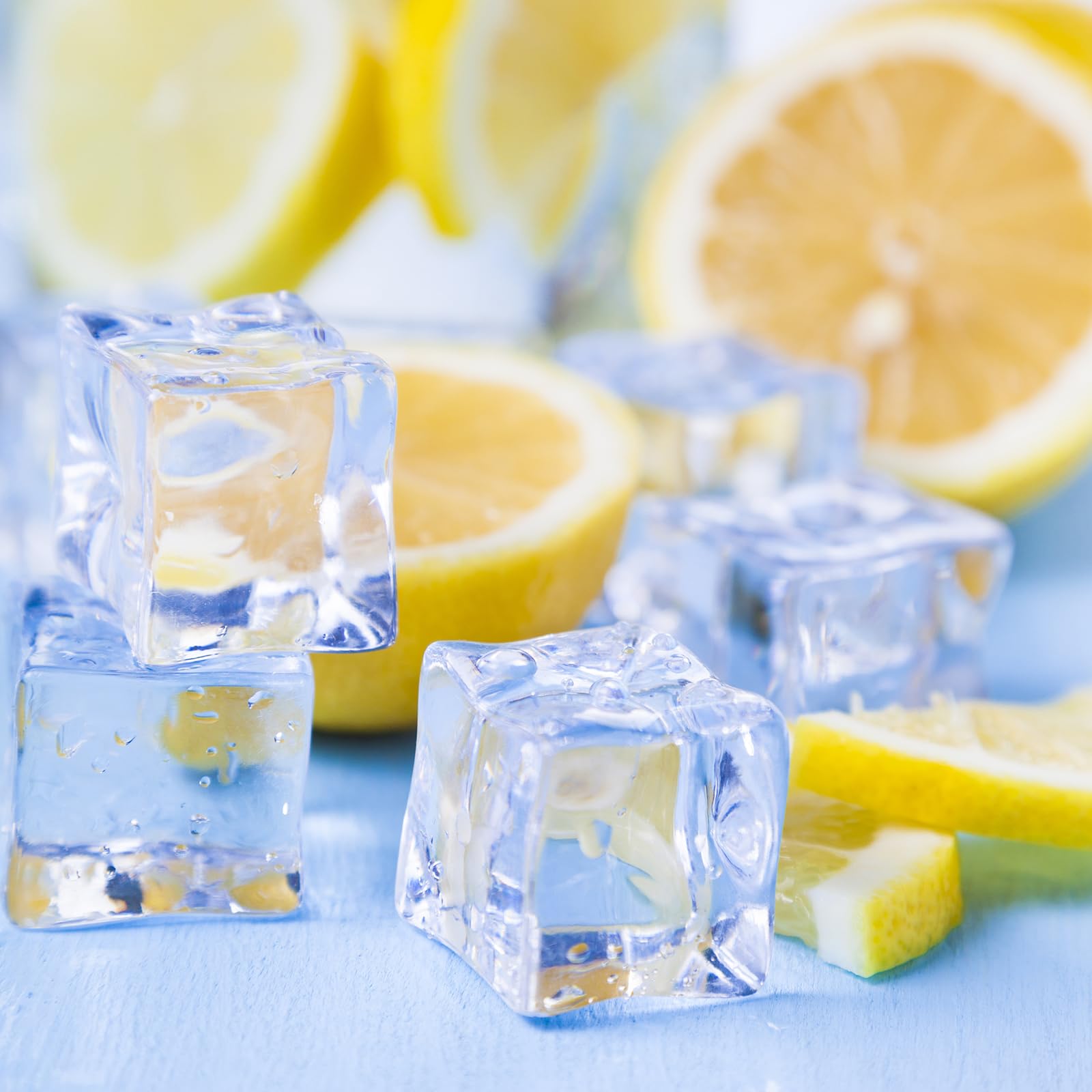 200 cubitos de hielo decorativos reutilizables, 18 mm de plástico artificial, cubos de hielo artificiales transparentes, cubos de hielo de plástico, para centros de mesa, accesorios