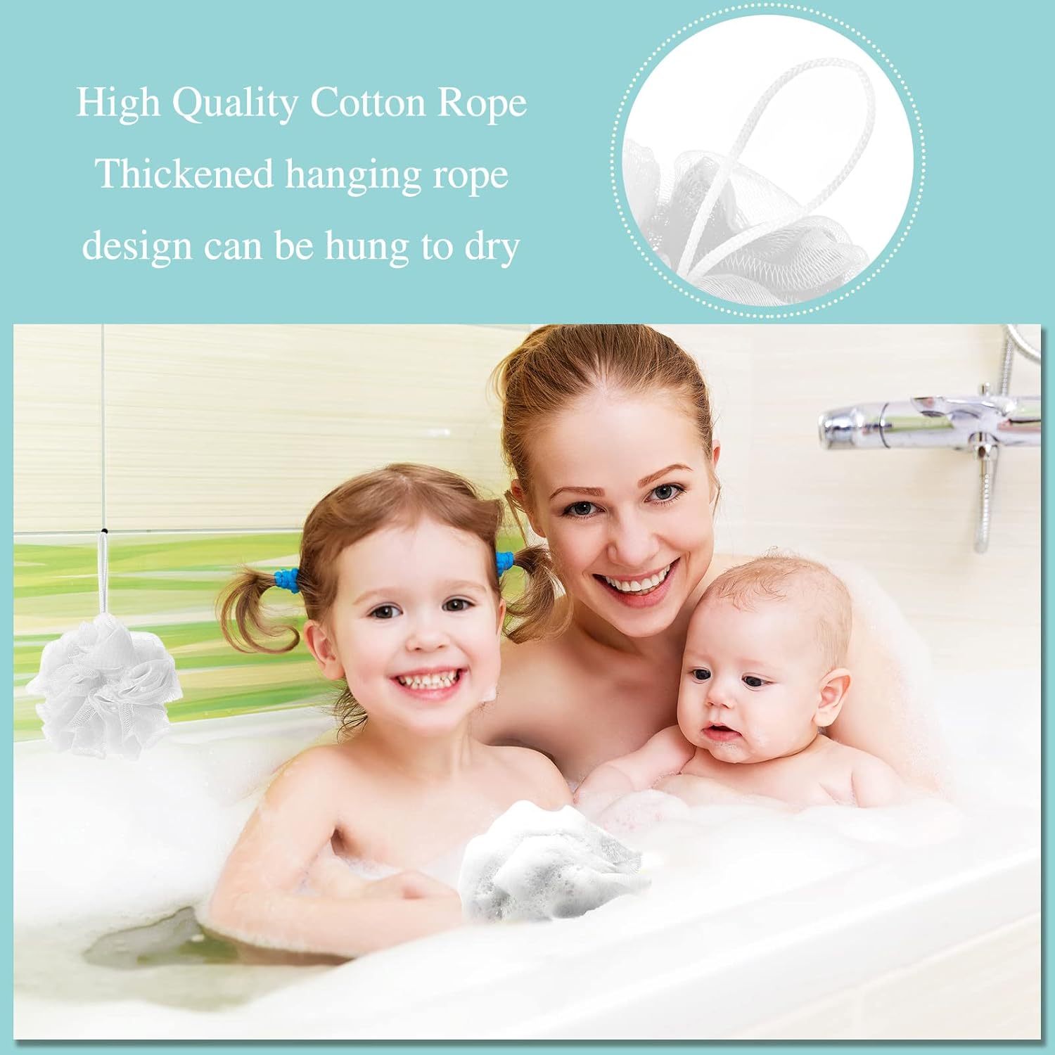 Chengu 80 Pcs Loofah Bulk Sponge Bath Sponges for Shower Bath, Travel, Baby, Women, Men, 20g (White)