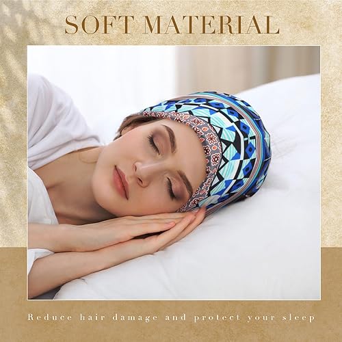 Miniatura 6 de Gorro holgado para mujer, 5 piezas, turbante, elástico, para el cáncer, gorros, bufanda para dormir