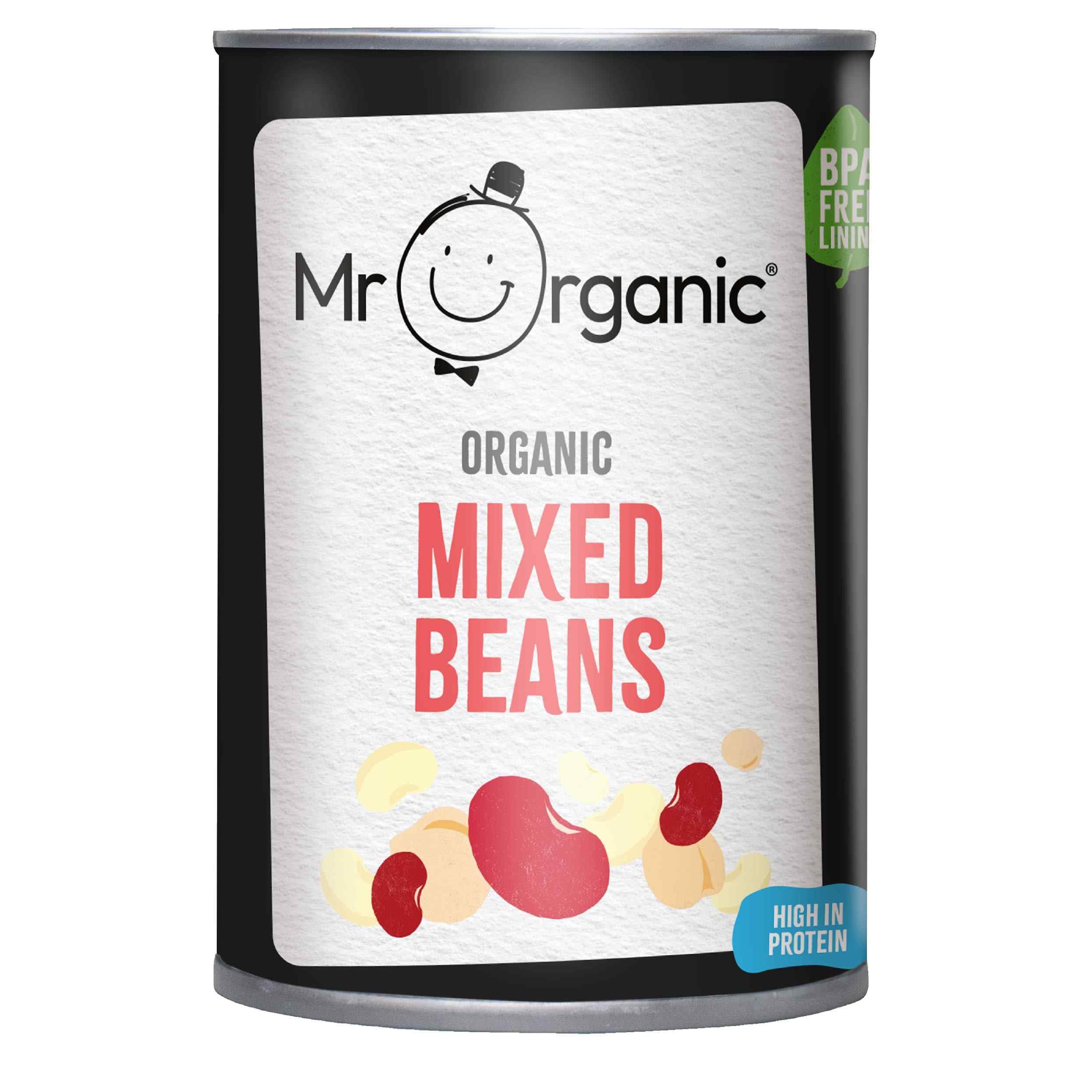 Mr Organic Mixed Beans - 400g, High in Protein & Fibre