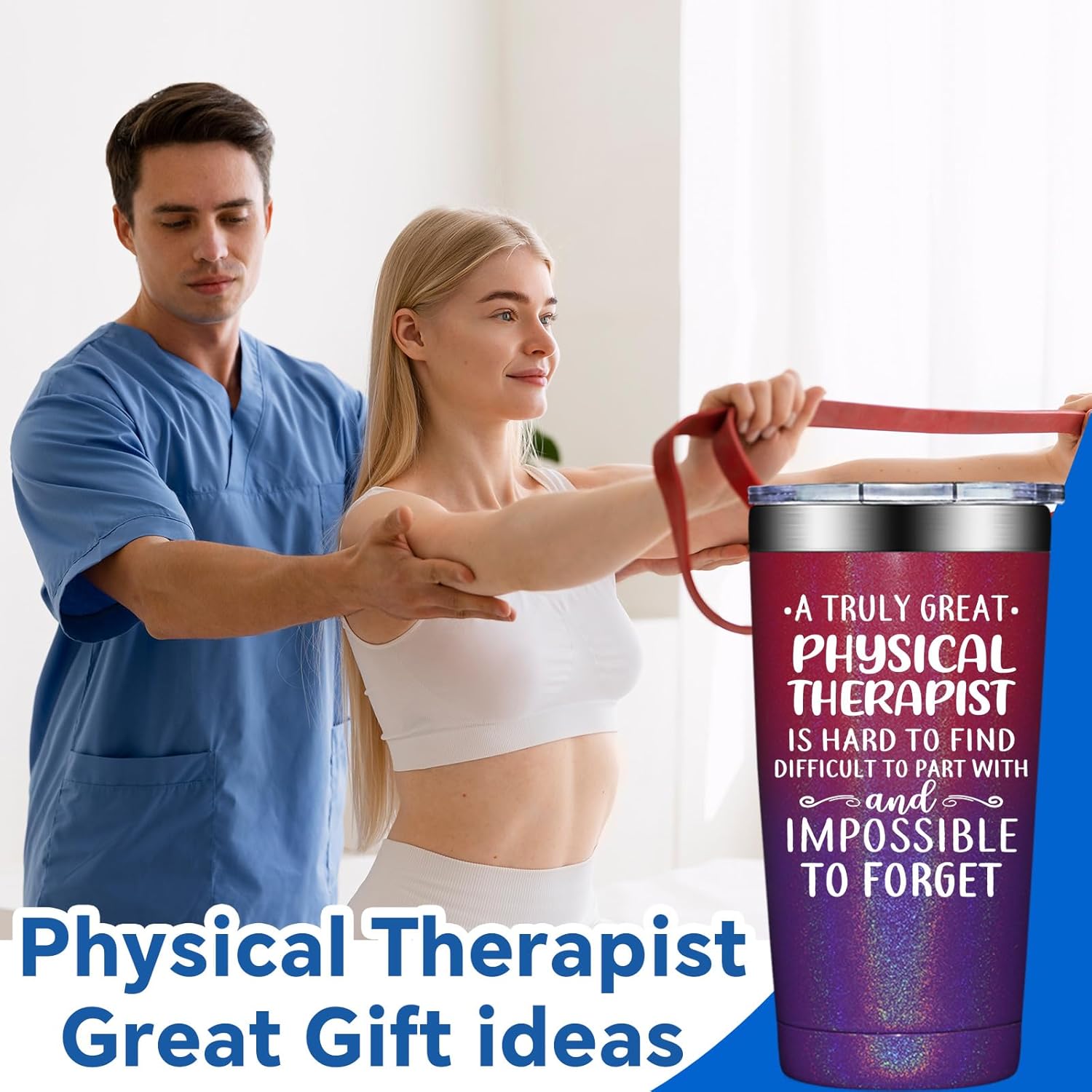 Physical Therapist Gifts for Women - Gift for Physical Therapy Month - Thank You, Christmas Gifts for Physicals Therapists Assistant - 20oz Insulated Tumbler - Image 2