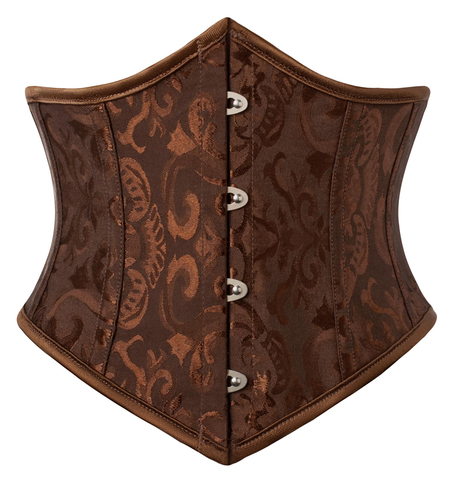SCARLET DARKNESS Women's Medival Corset Top Lace Up Corset Shapewear with Metal Hook Brown Jacquard 14 โ image 1