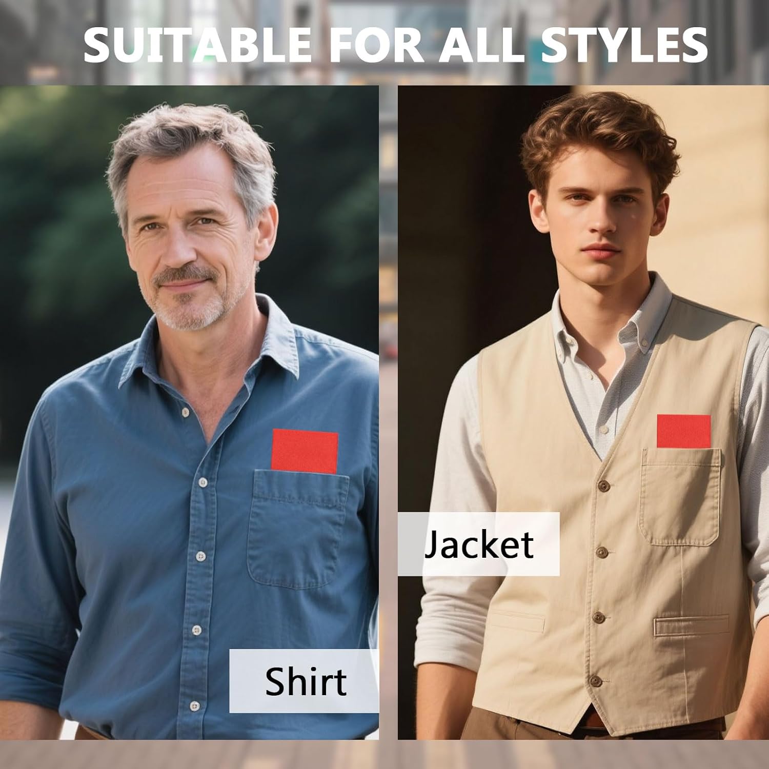 Prefolded Pocket Squares for Men, Solid Color Mens Handkerchiefs on Card for Wedding Party Business Tuxedo Shirt - Image 6