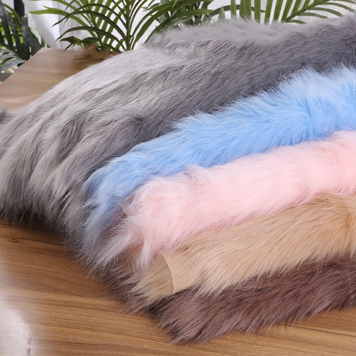 Luxury Thick Heavy Faux Fox Fur Fabric 180x50cm Soft Shaggy Artificial Fur Long Pile for Costume Camera Floor Decoration(15 Green)