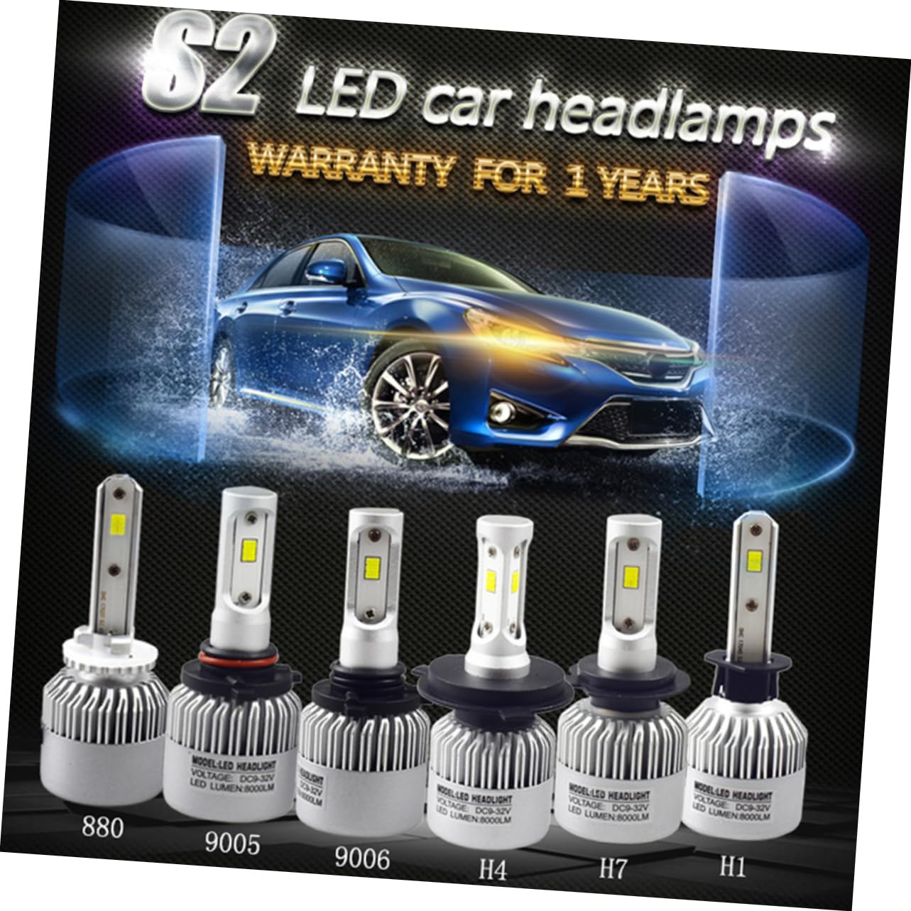Cabilock 2 pièces Ampoule LED Csp pour Voiture Éclairage Puissant avec Refroidissement Rapide Étanche et Durable Lot de Remplace les Ampoules Halogènes