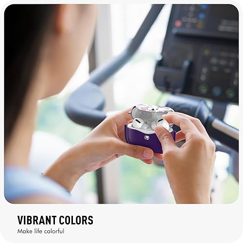 Miniatura 7 de wenew Funda de cuero para Airpods Pro 2019 para mujer con cierre a presión seguro, llavero frontal LED visible, soporte de carga inalámbrica