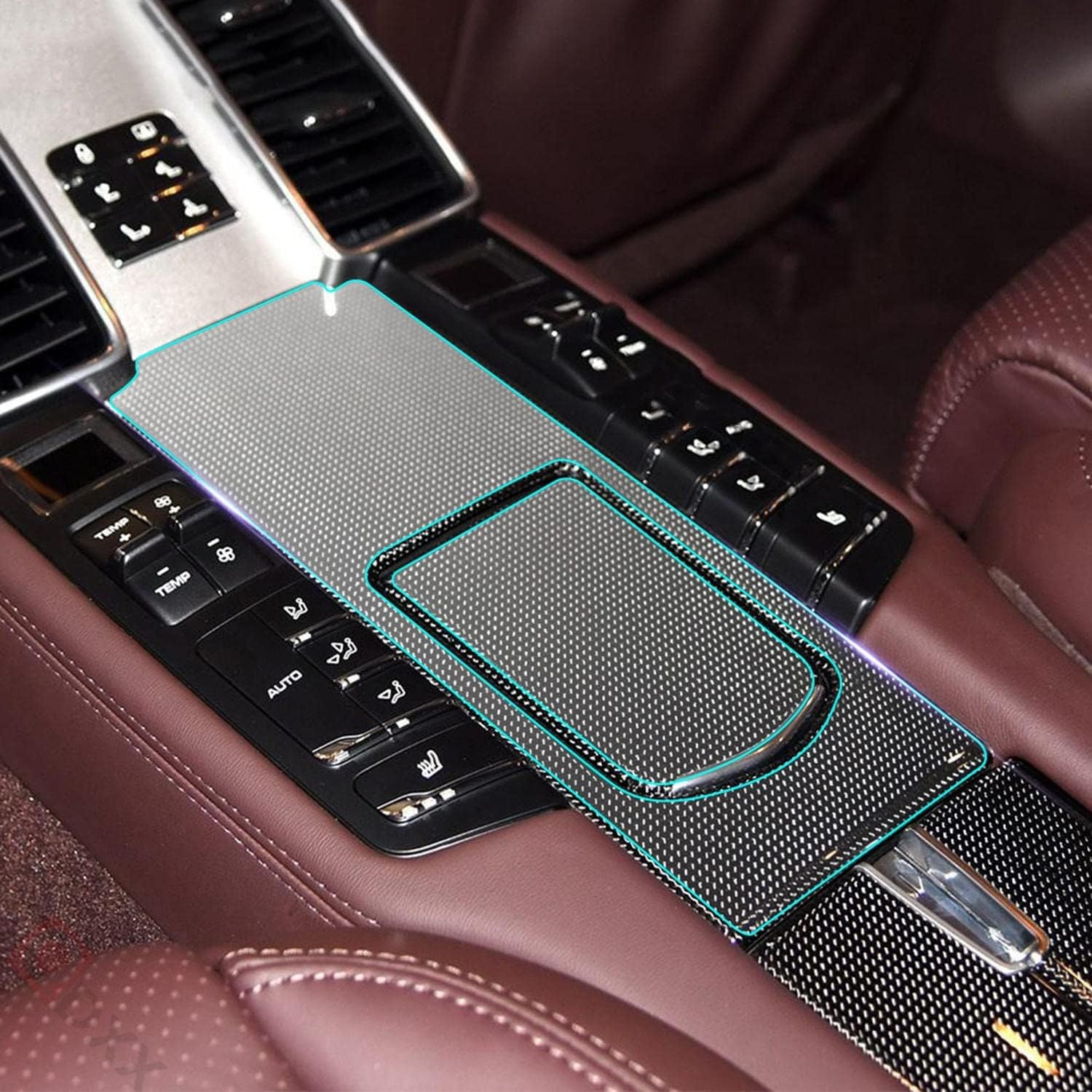 Film protection TPU console centrale Porsche Panamera 4S 15-17
